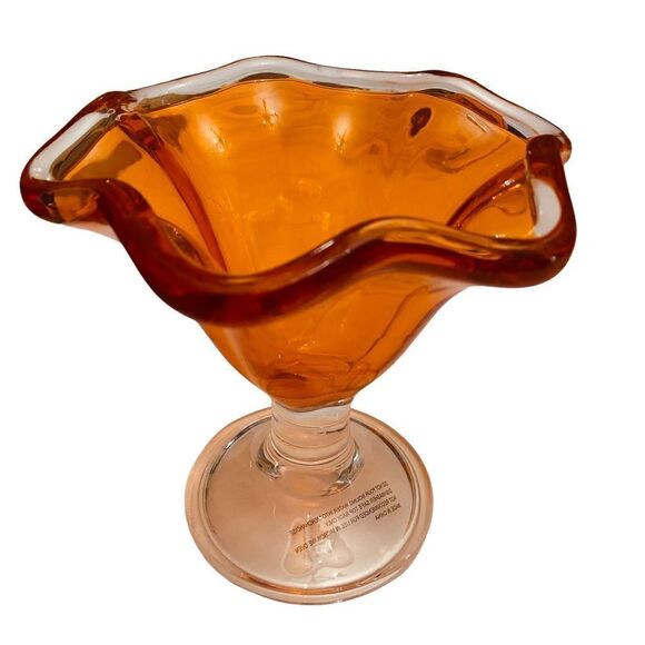 Set-6 Martini Margarita Dessert Ruffles Edges Hard Glass Plastic Outdoor/Indoor - Picture 2 of 9